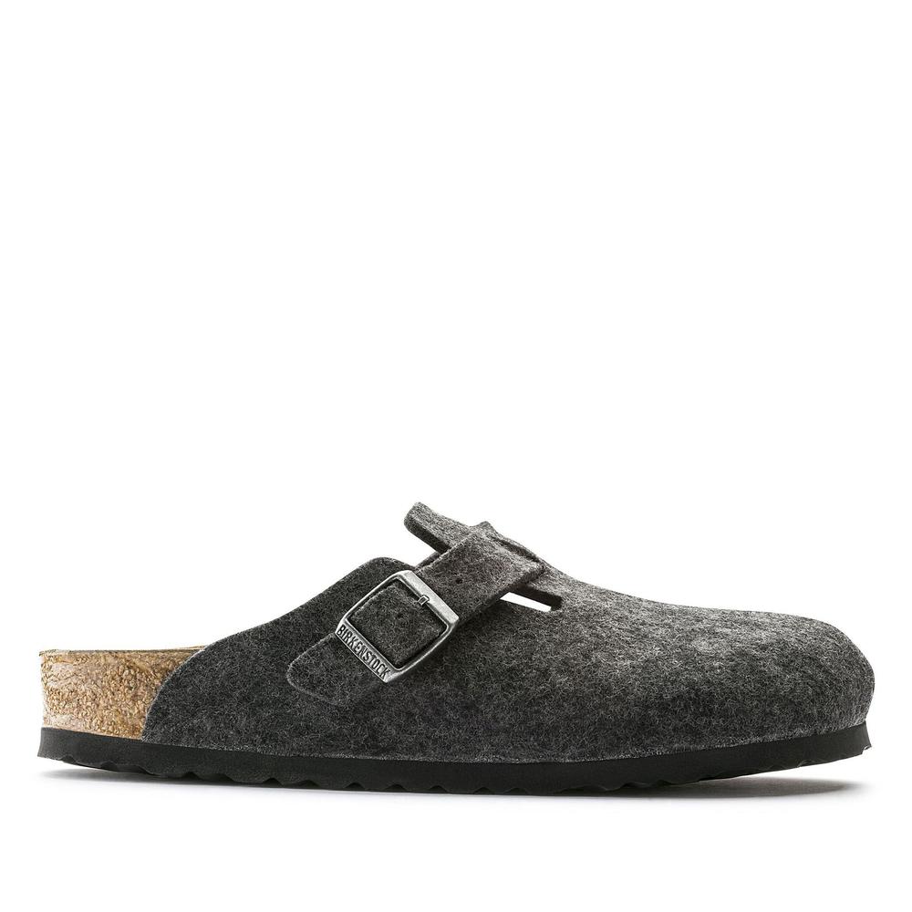 Klapki męskie Birkenstock Boston 160371 - szare