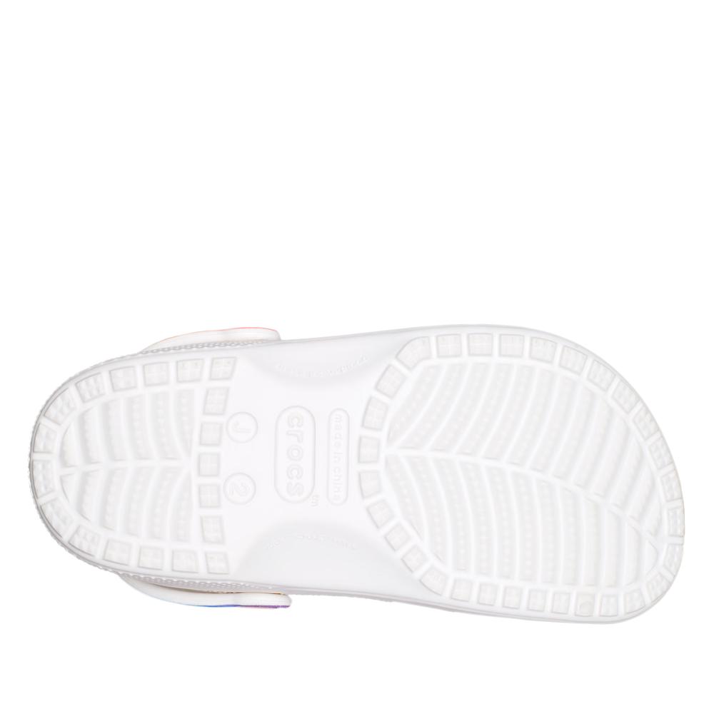 Klapki Crocs Classic Clog Rainbow High 208117-90H - białe