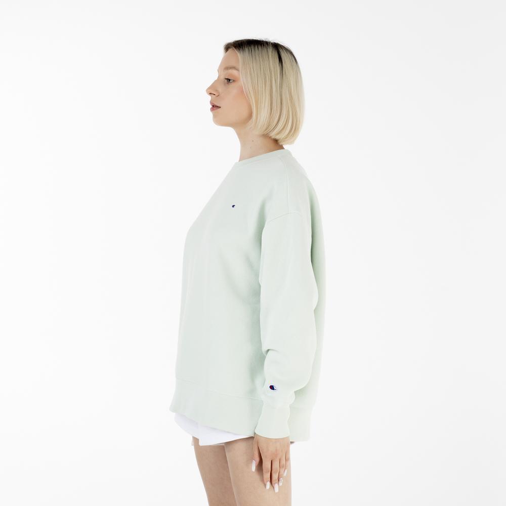 Bluza Champion Honeydew Minimal Oversized Reverse Weave Sweatshirt 116241-GS076 - zielony