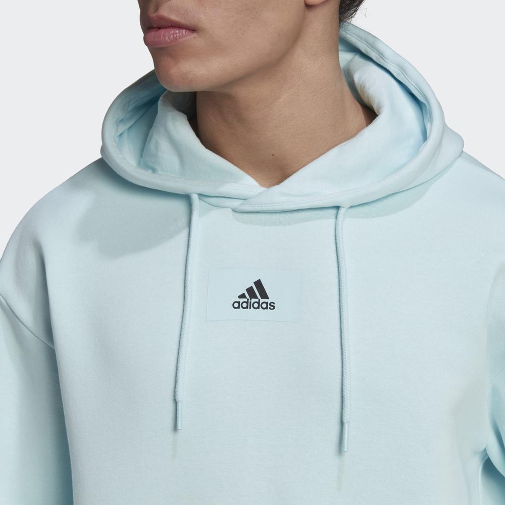 Bluza adidas Essentials Feelvivid Cotton Fleece Drop Shoulder Hoodie HK2826 - niebieska