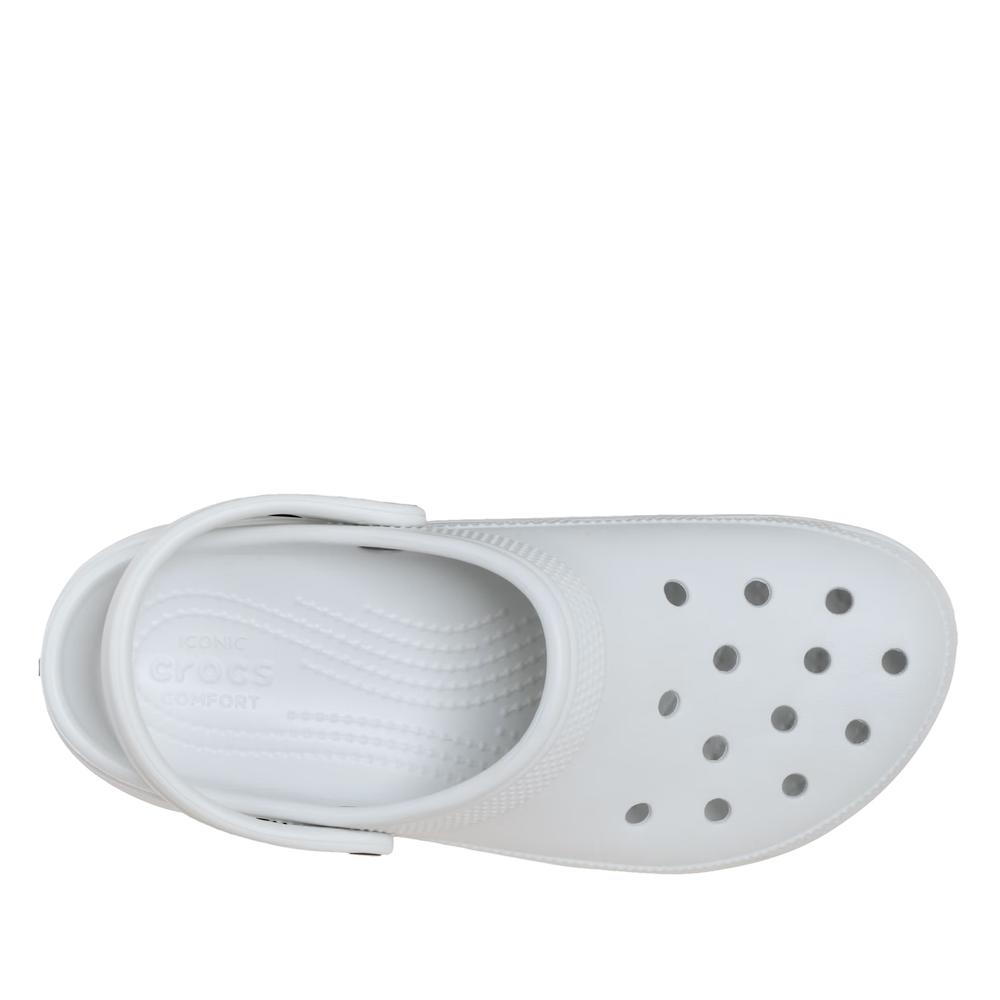 Klapki damskie Crocs Classic Platform Clog 206750-1NK - białe