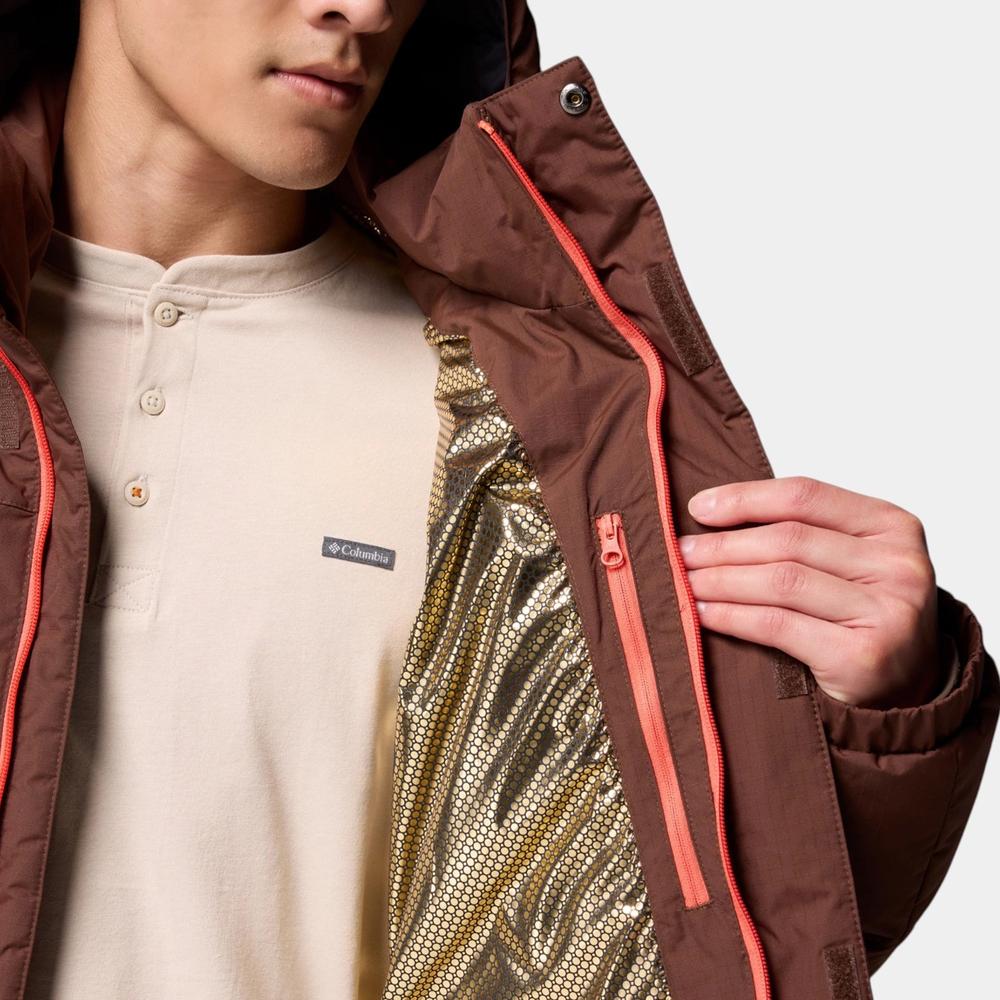 Kurtka męska Columbia Landroamer Hooded Puffer 2088081256 - brązowa