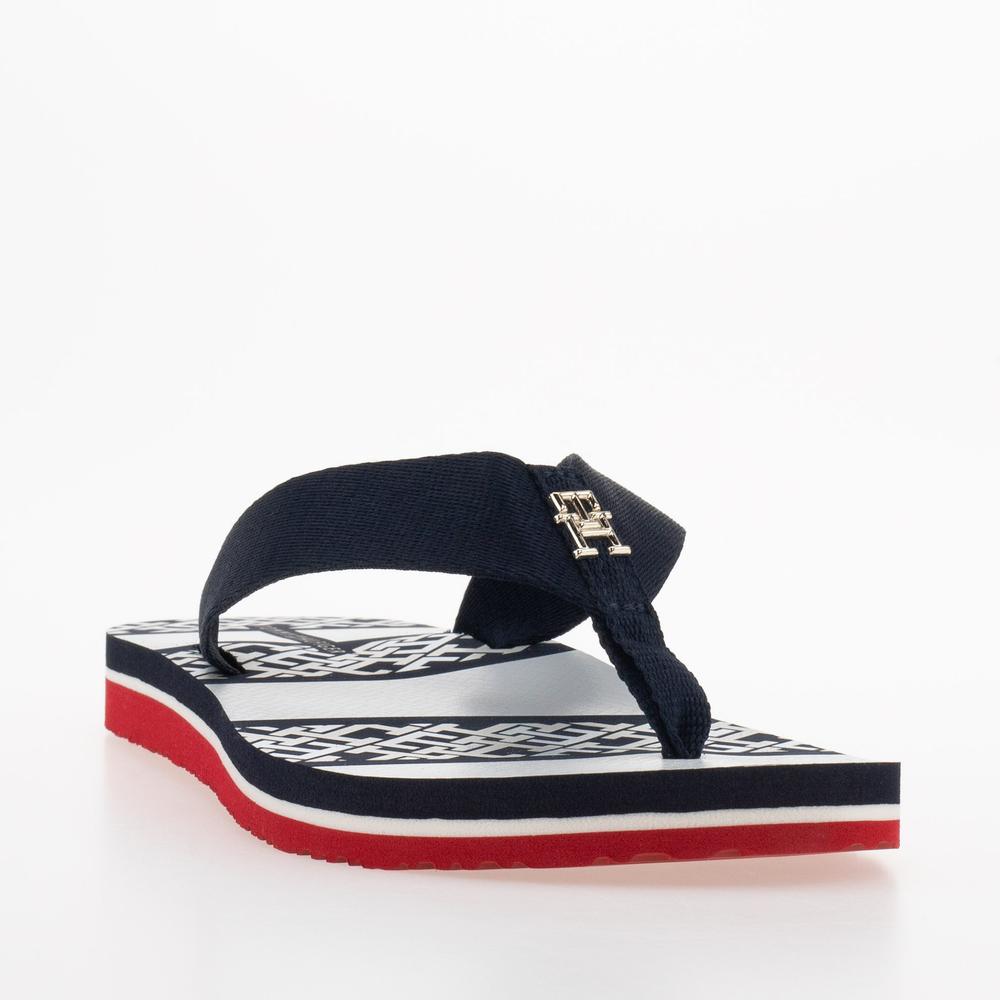 Japonki Tommy Hilfiger Monogram Essential FW0FW07162-0GY - granatowe