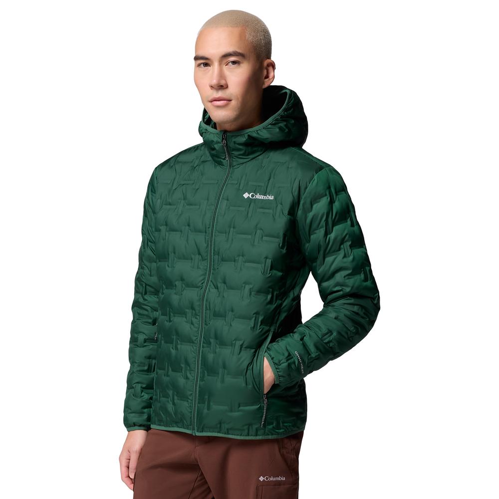 Kurtka męska Columbia Delta Ridge II Down Hooded 2086222375 - zielona
