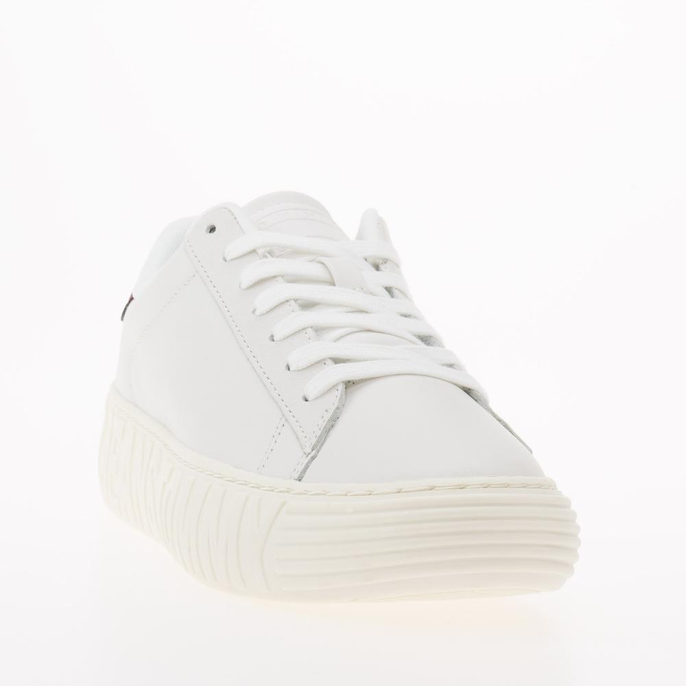 Buty Tommy Jeans TJW New Cupsole Leath LC EN0EN02273-YBL - białe