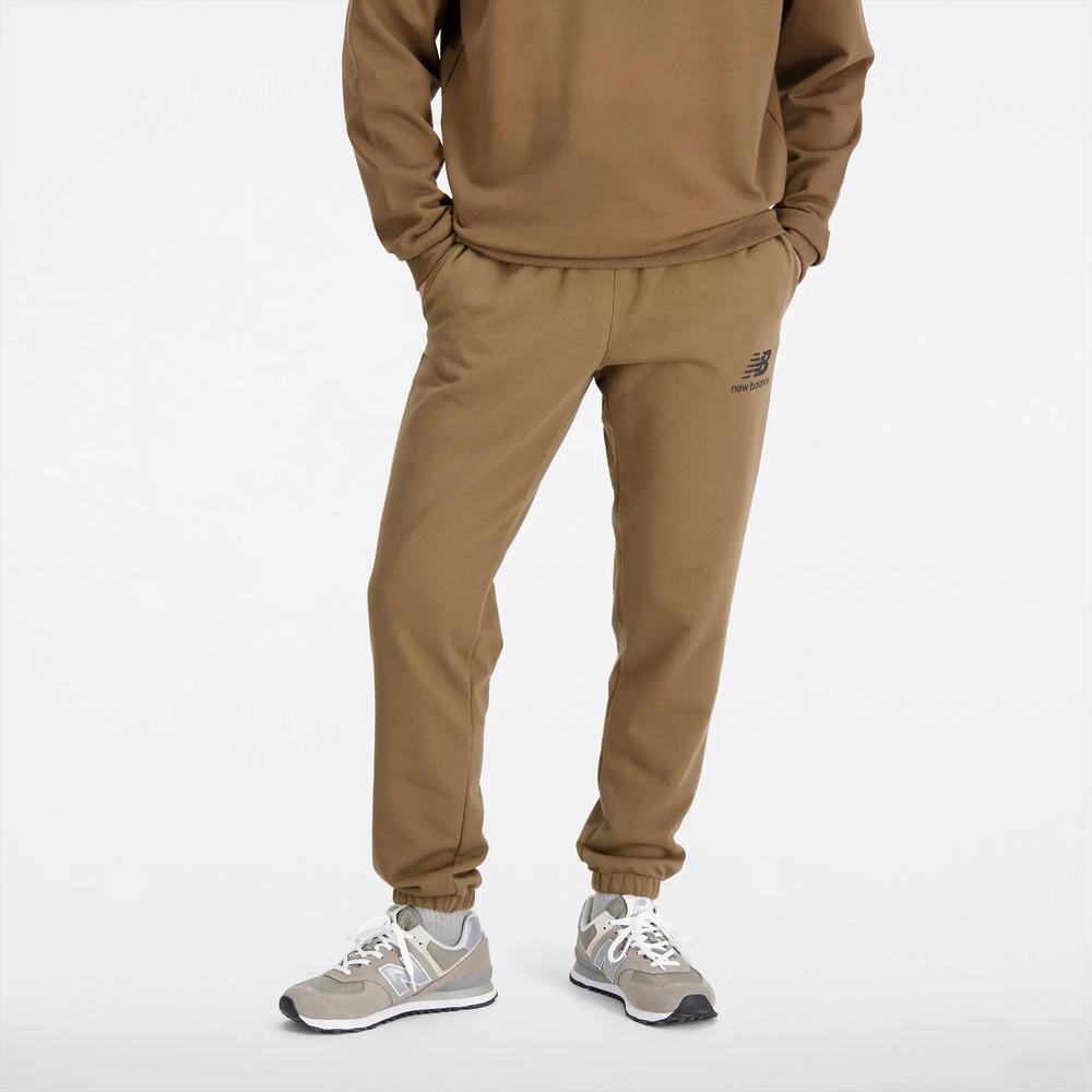 Spodnie New Balance MP31539DHE - brązowe