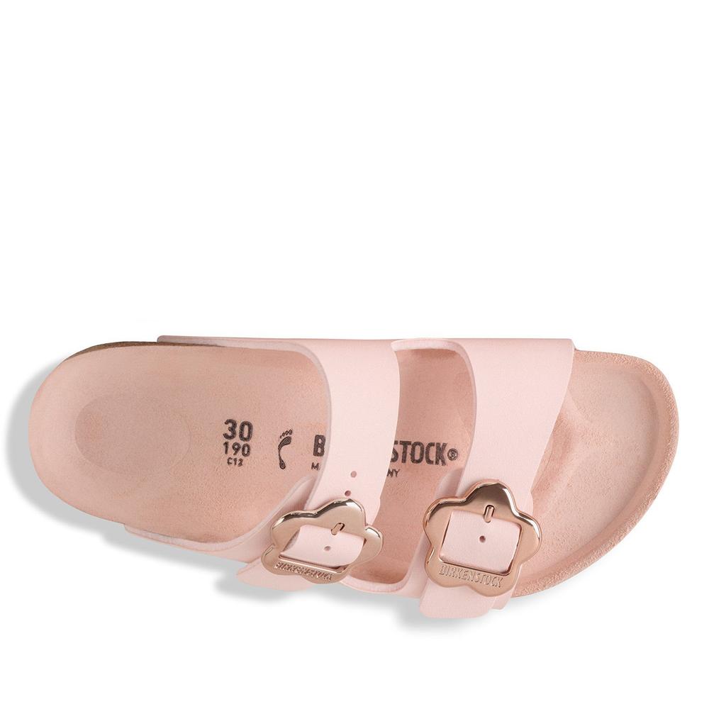 Klapki młodzieżowe Birkenstock Arizona Flower Buckle 1031703 - różowe