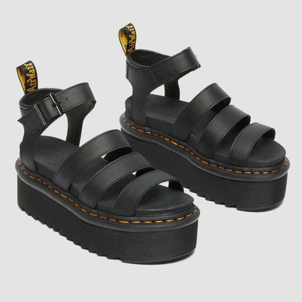 Sandały Dr. Martens Blaire Quad Hydro Leather Paltform 27296001 - czarne