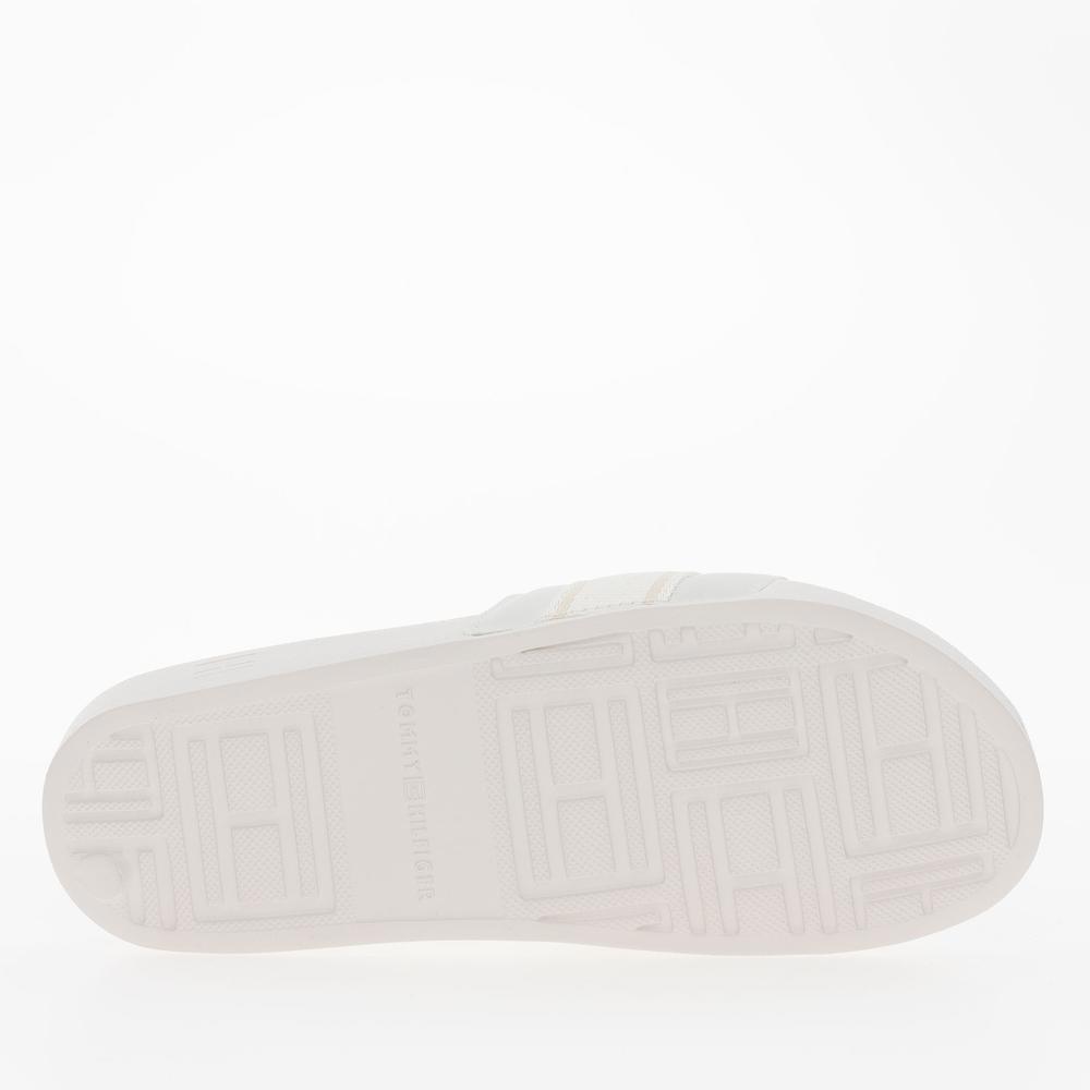 Klapki Tommy Hilfiger Poolside With Webbing Slide FW0FW08529-YBL - białe
