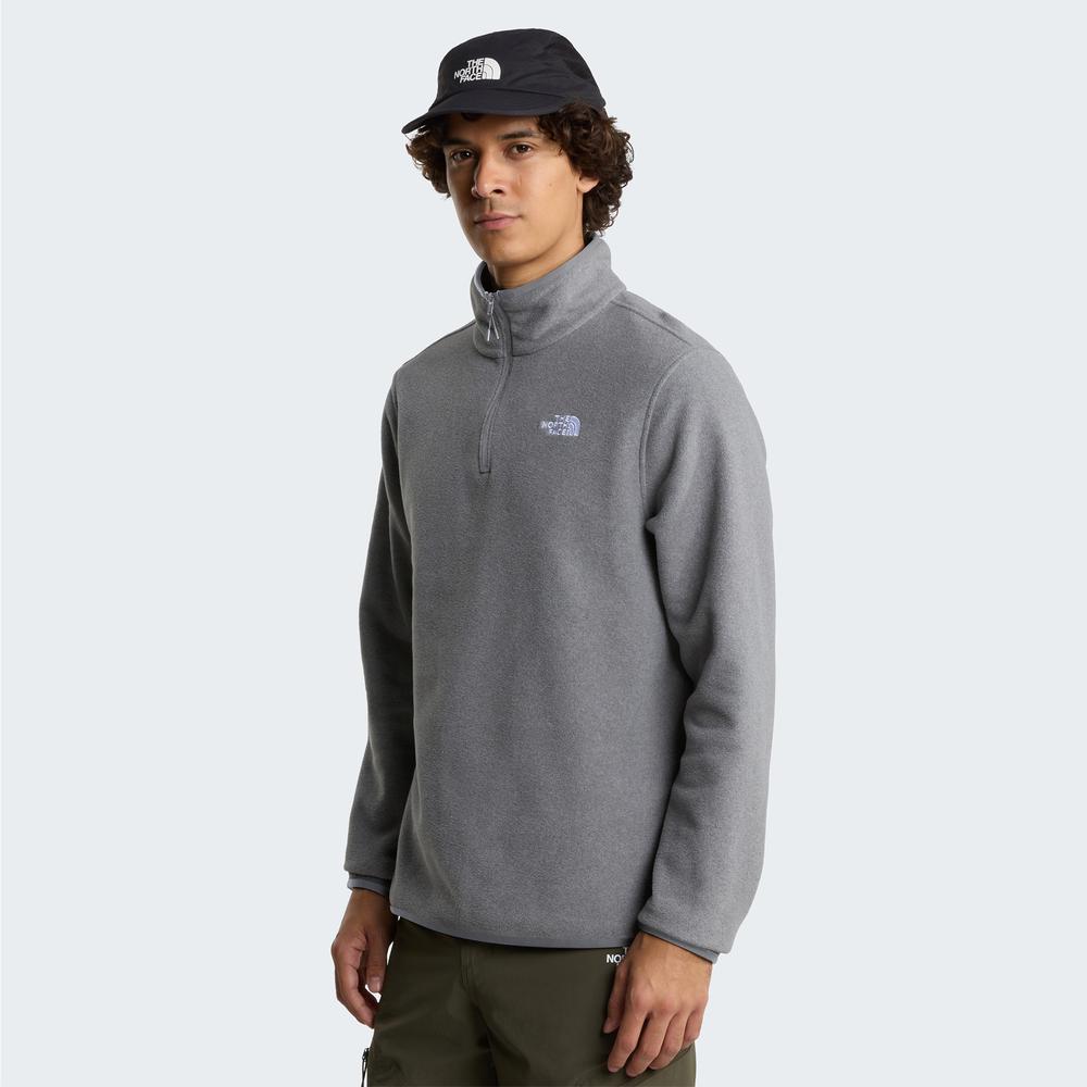 Bluza męska The North Face Glacier 1/4 Zip Fleece 0A8D0QCQI1 - szara