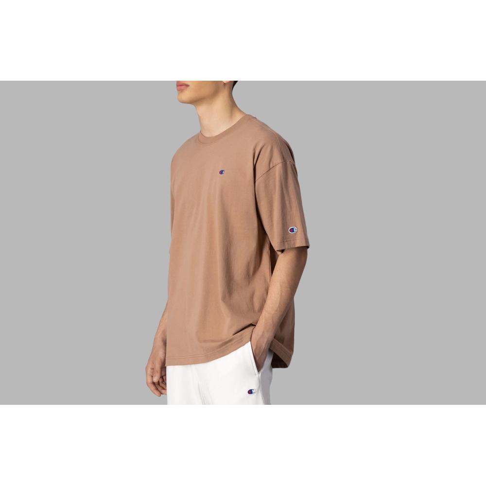 Koszulka Champion C Logo Muscle Fit 216548-MS036 - brązowa