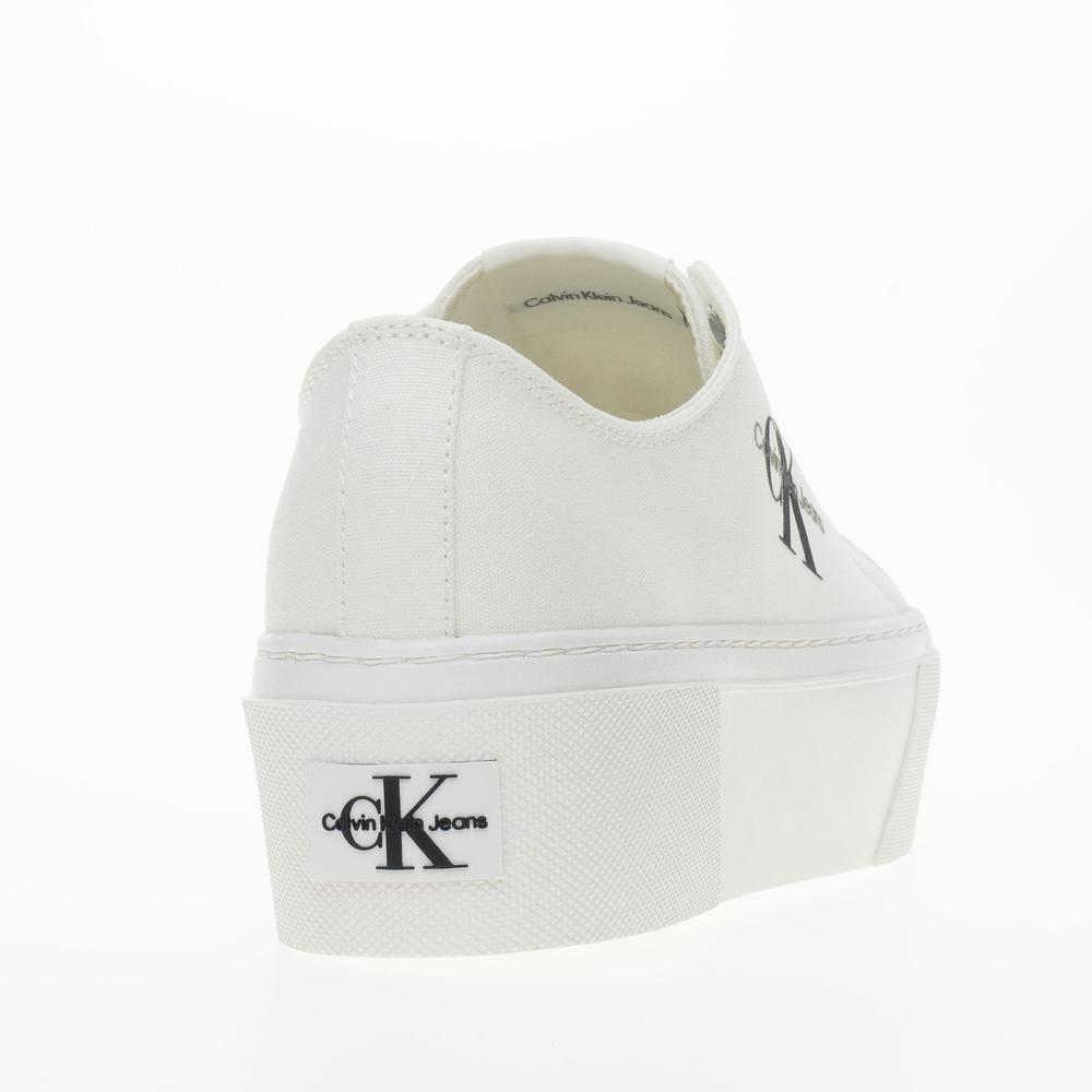 Buty Calvin Klein Vulc Flatform+ Cupsole Low YW0YW01033-01T - białe