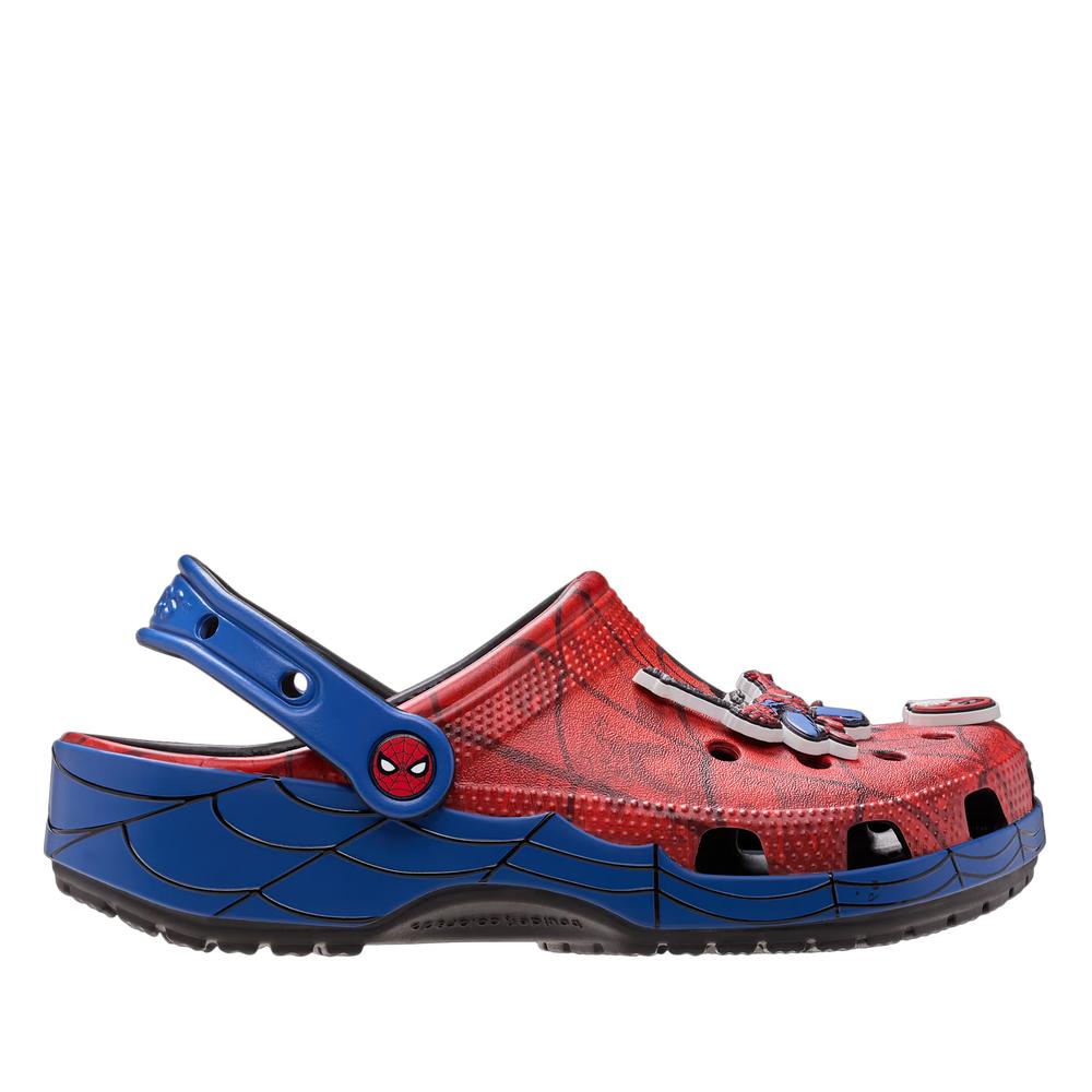 Klapki młodzieżowe Crocs Spider-Man Classic Clog 211409-90H - czerwone