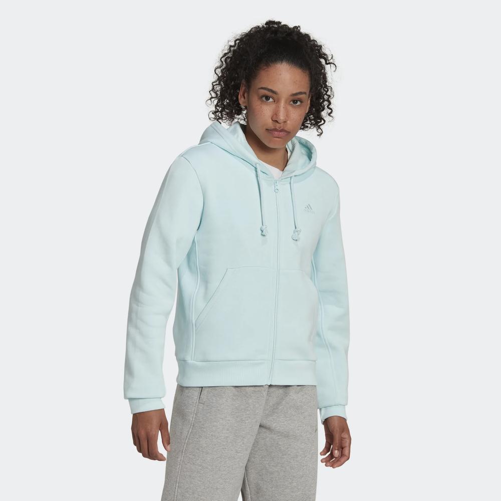 Bluza adidas All SZN Fleece Full-Zip Hoodie HK0412 - niebieska