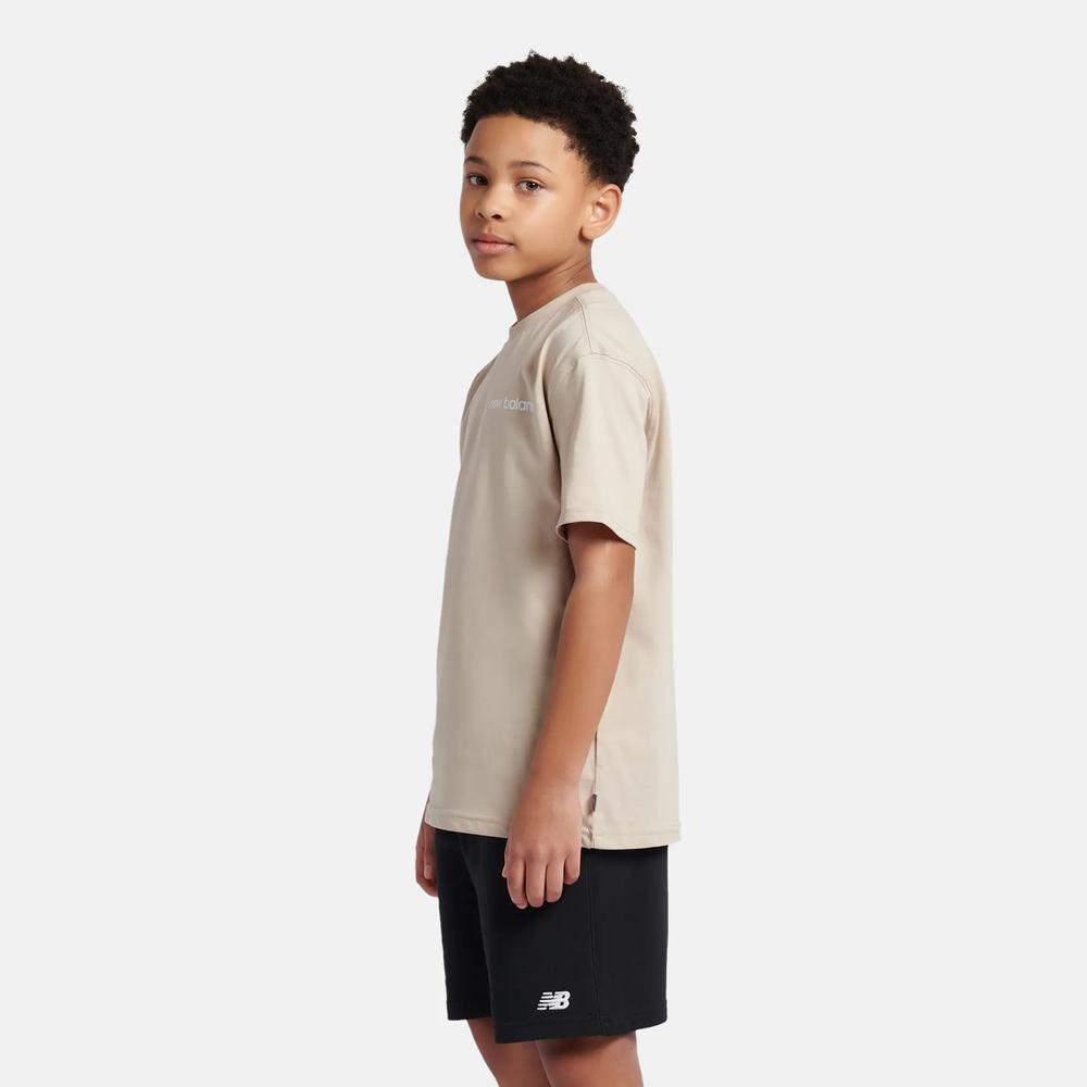 Koszulka dziecięca New Balance YT61A21ATWF - beżowa