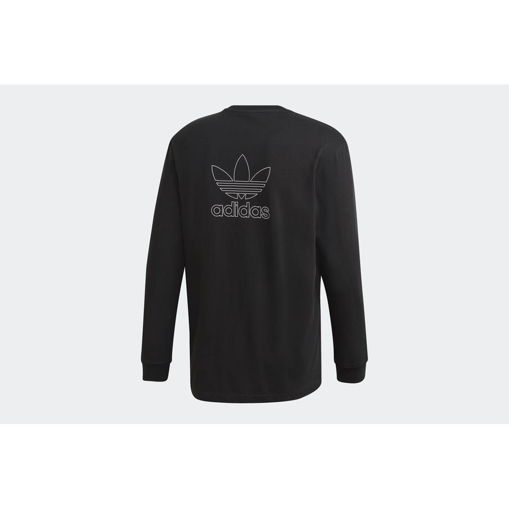 ADIDAS BACK + FRONT PRINT TREFOIL LONG SLEEVE TEE > GE0859