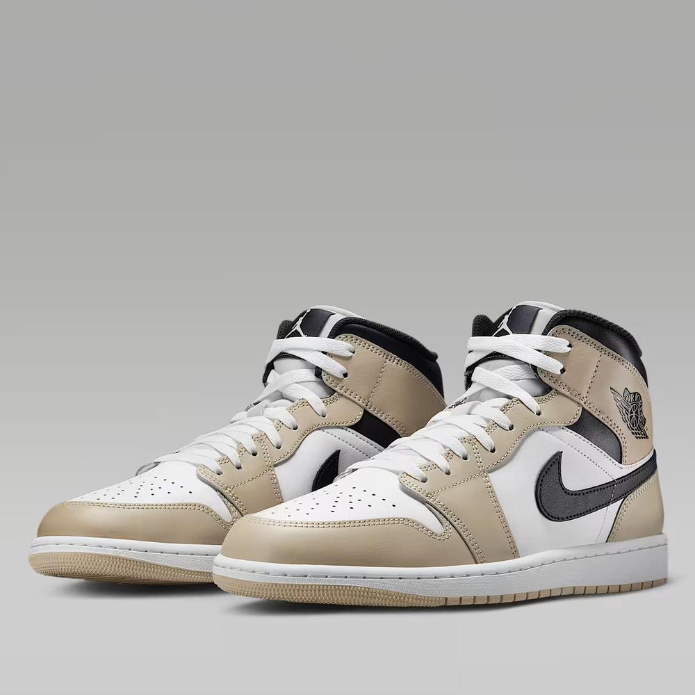 Buty męskie Air Jordan 1 Mid DQ8426-153 - biało-beżowe