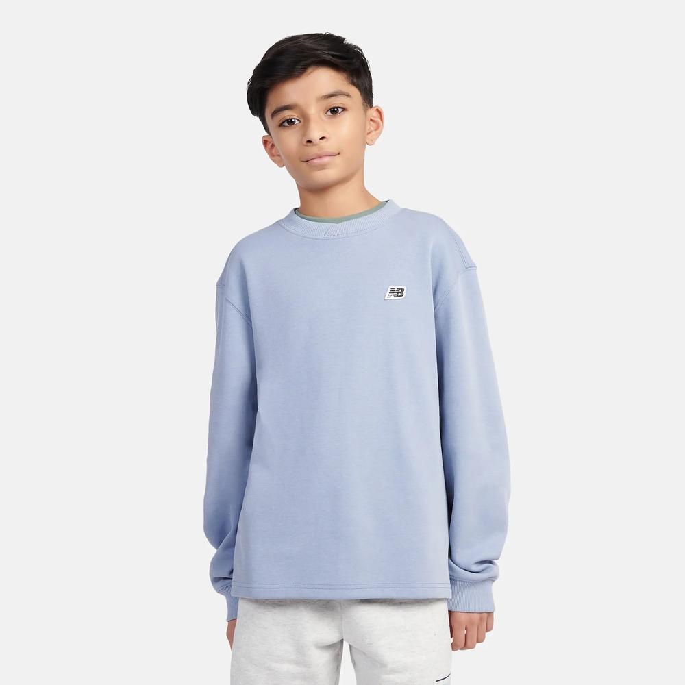 Bluza dziecięca New Balance LAKB0193DUS - niebieska