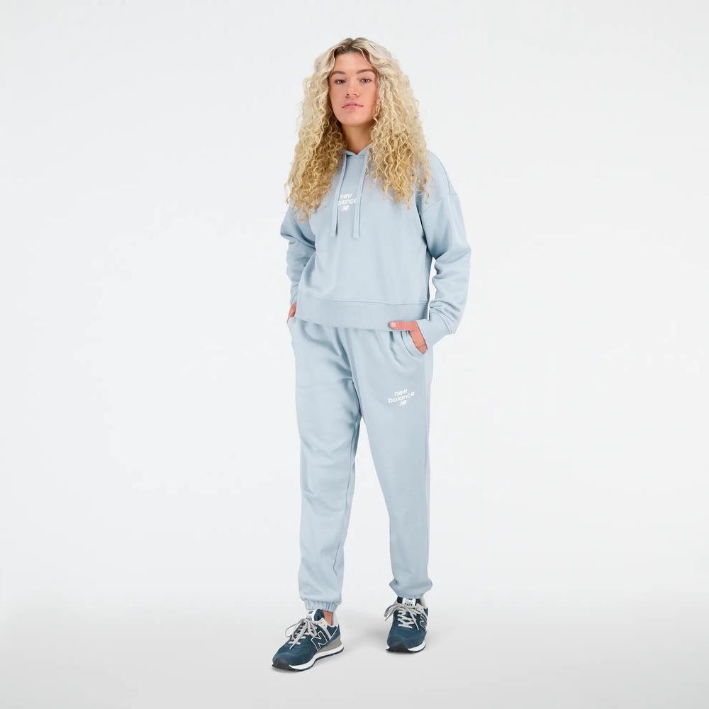 Spodnie New Balance WP31508LAY - niebieskie