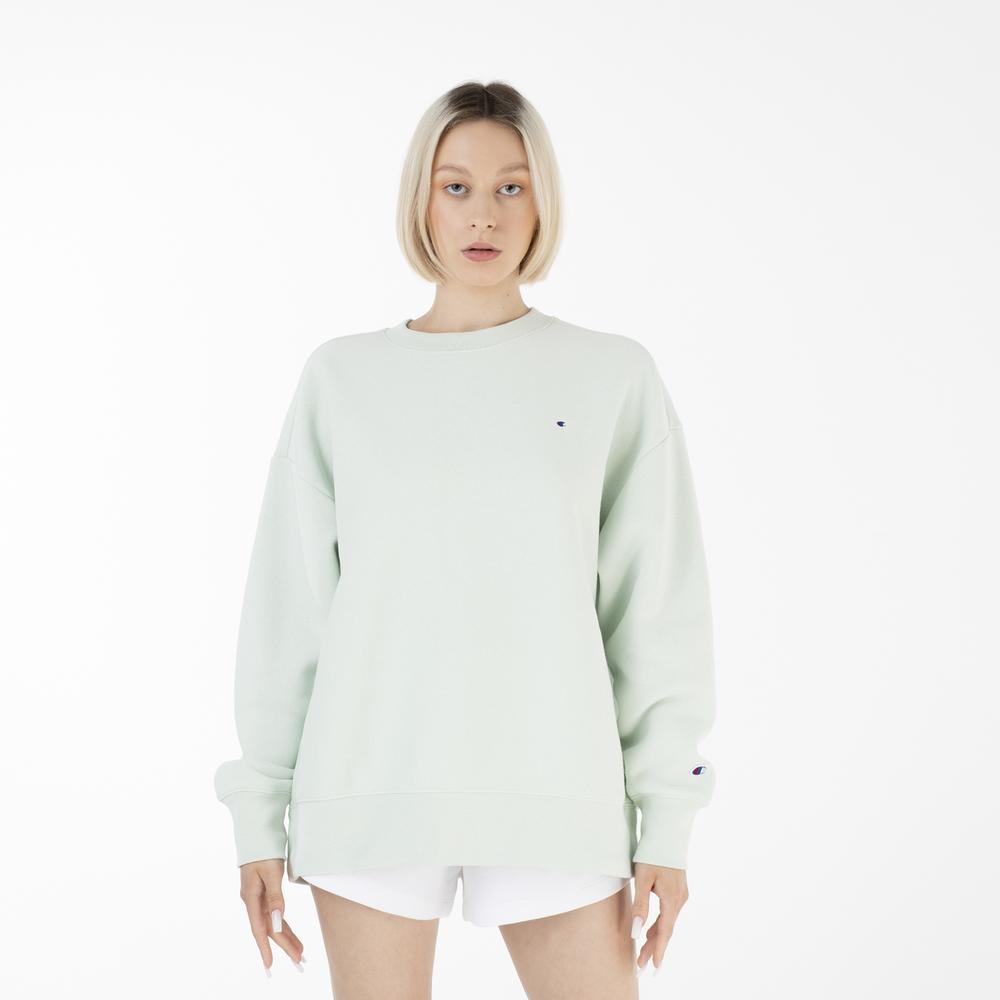 Bluza Champion Honeydew Minimal Oversized Reverse Weave Sweatshirt 116241-GS076 - zielony