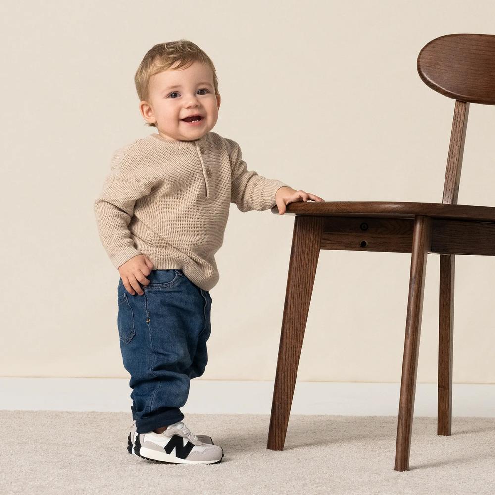 Buty dziecięce New Balance NW327FE - beżowe