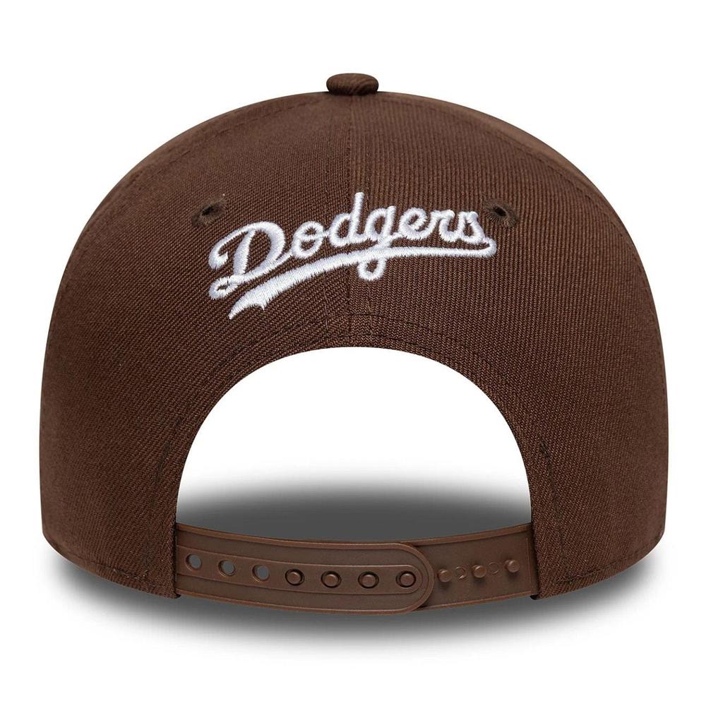 Czapka unisex New Era LA Dodgers MLB Outline Script 9FORTY E-Frame 60771811 - brązowa