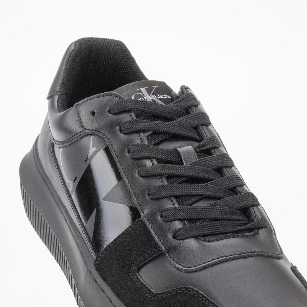 Buty Calvin Klein Chunky Cupsole Laceup Mix Lth YM0YM00703-BEH - czarne