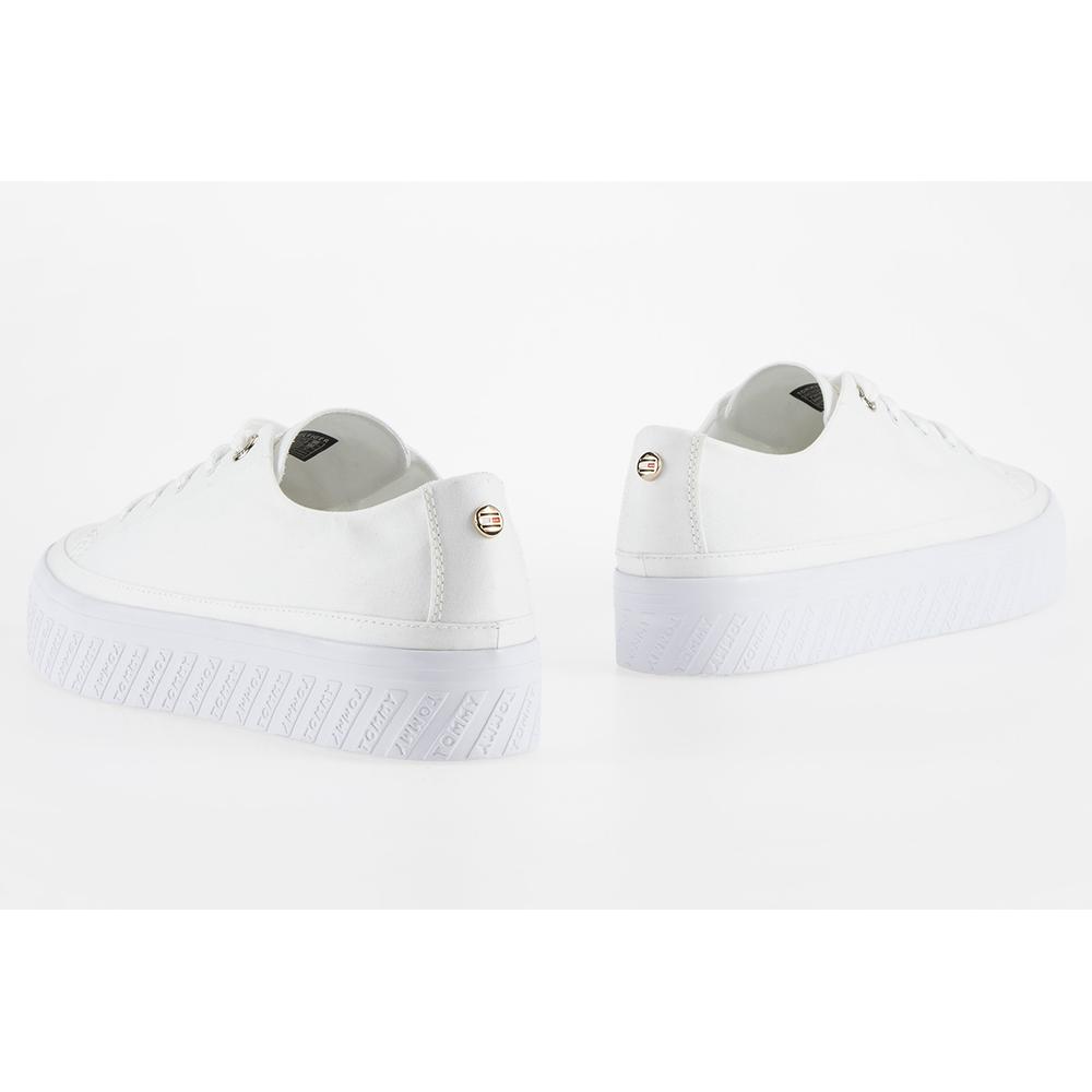 Buty Tommy Hilfiger Monochromatic Vulc Sneaker FW0FW06460-YBR - białe