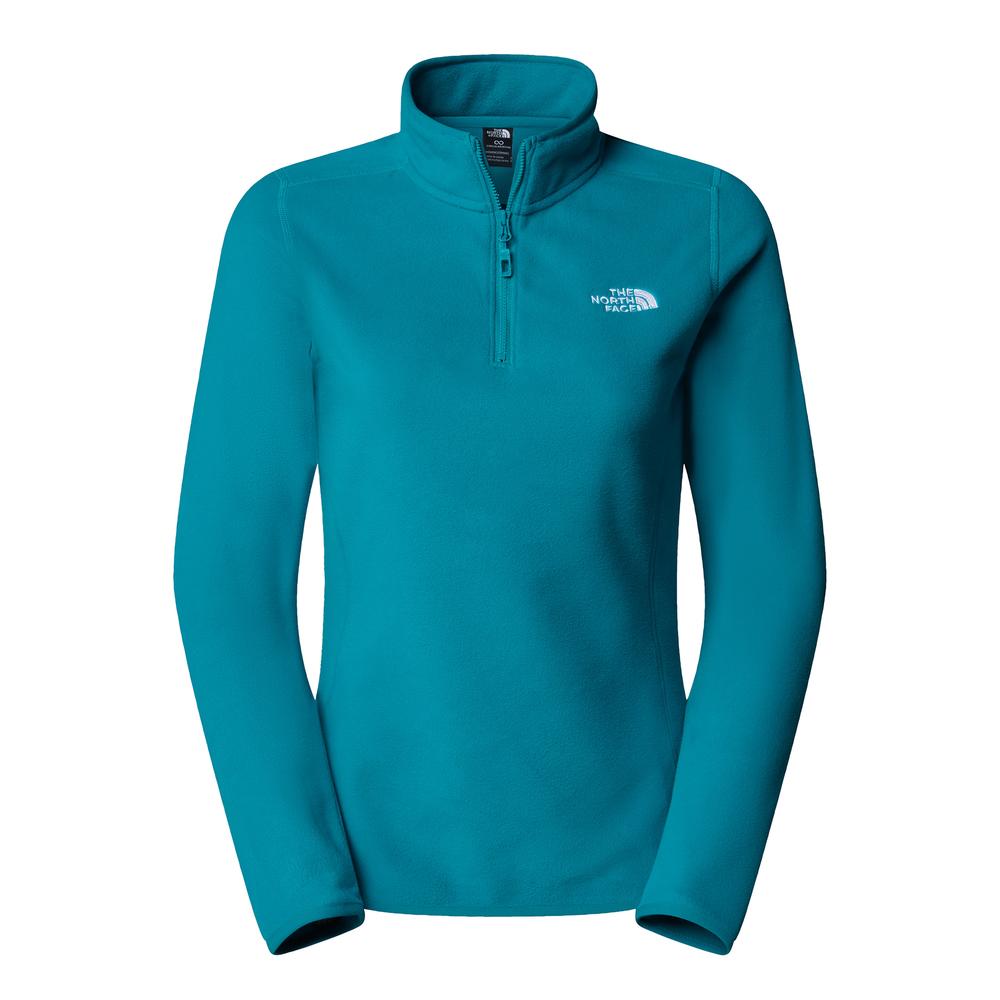 Bluza damska The North Face 100 Glacier 1/4 Zip Fleece 0A855M6GO1 - niebieska