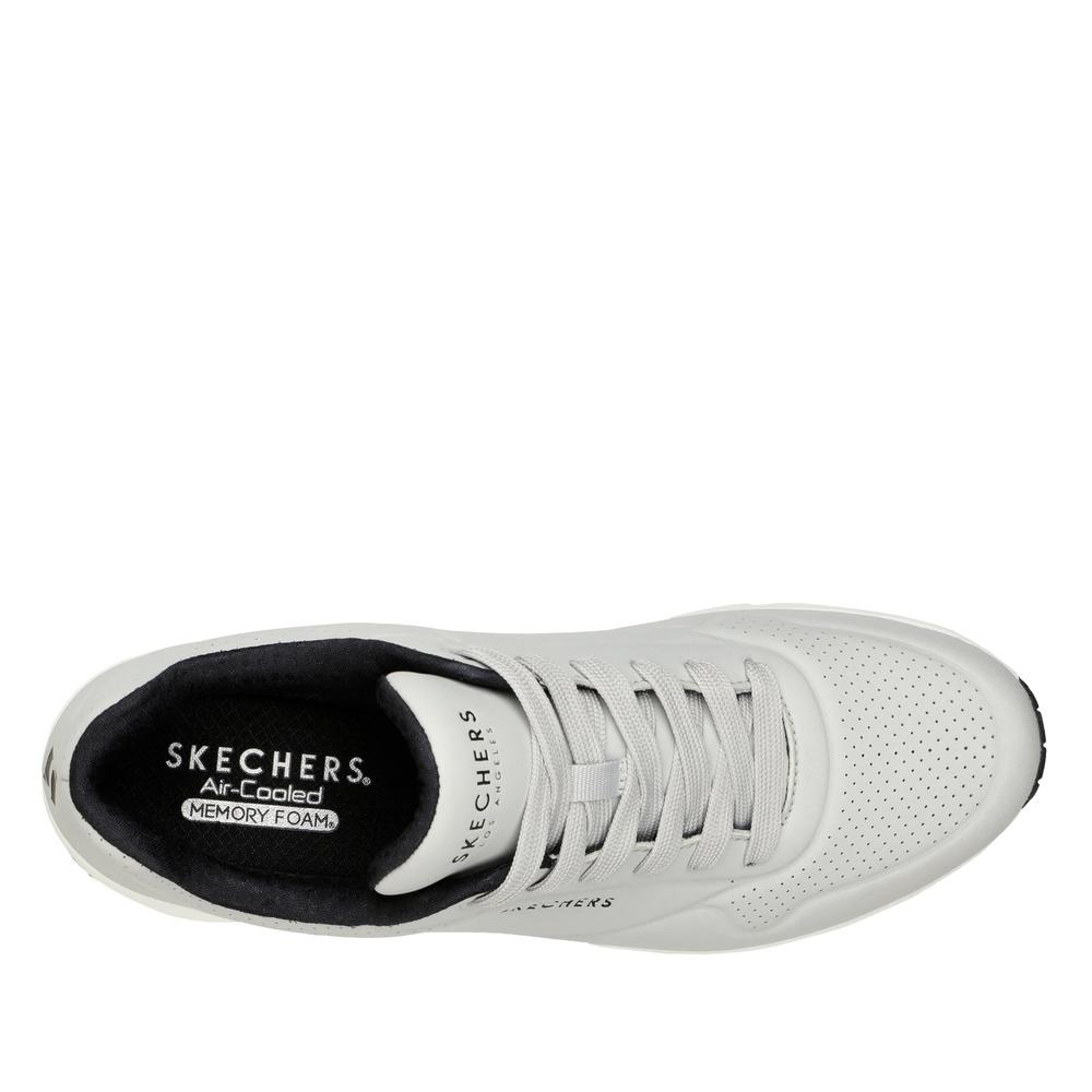 Buty męskie Skechers Uno Stand on Air 52458LGBK - szare