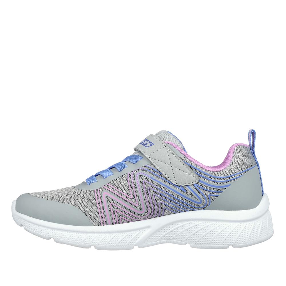 Buty dziecięce Skechers Microspec Plus Swirl Sweet 303535LGYMT - szare