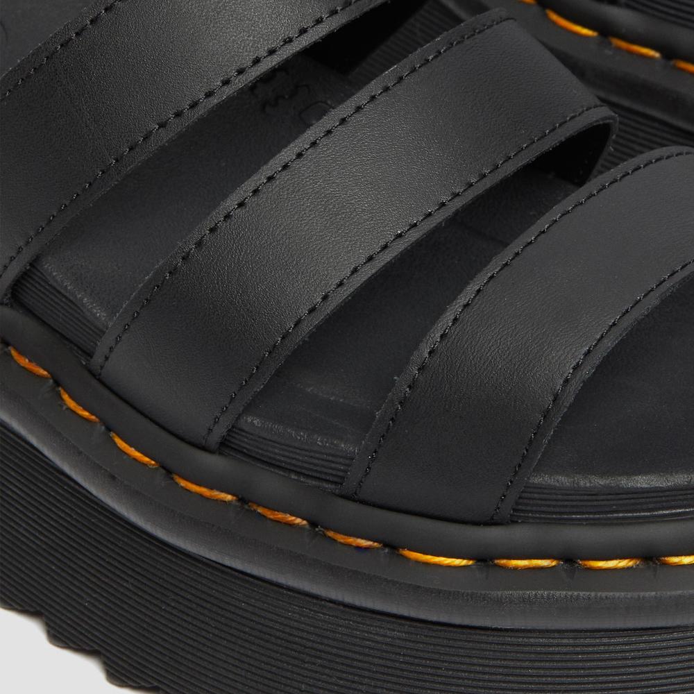 Sandały Dr. Martens Blaire Quad Hydro Leather Paltform 27296001 - czarne
