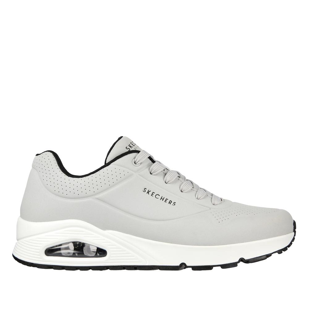 Buty męskie Skechers Uno Stand on Air 52458LGBK - szare