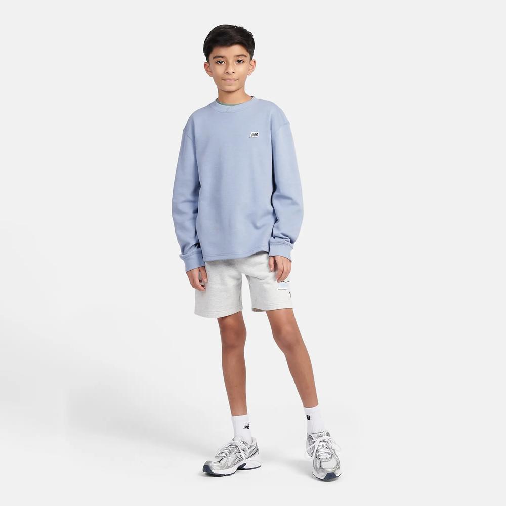 Bluza dziecięca New Balance LAKB0193DUS - niebieska
