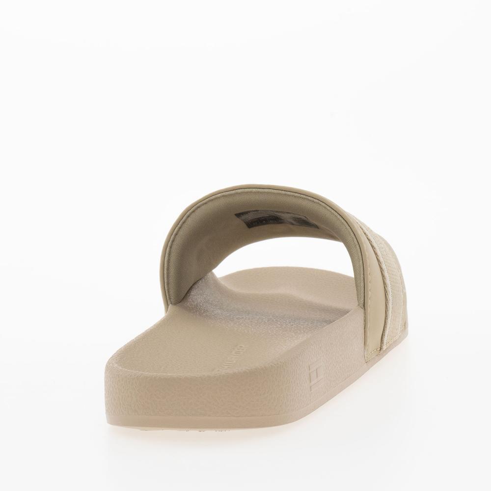 Klapki Tommy Hilfiger Poolside With Webbing Slide FW0FW08529-ACC - beżowe