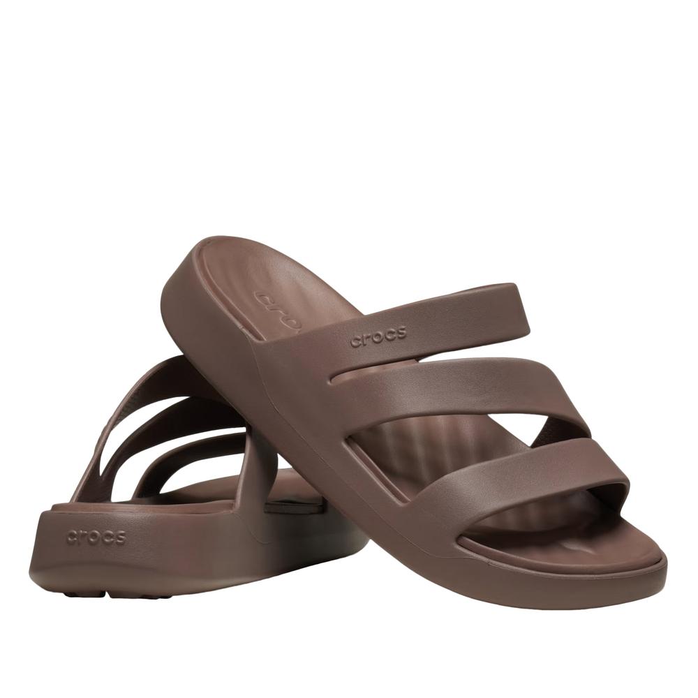Klapki damskie Crocs Getaway Strappy 209587-0LF - brązowe