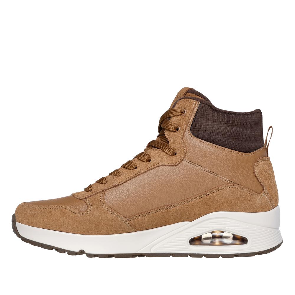 Buty męskie Skechers Uno Stand High 155196WSL - brązowe