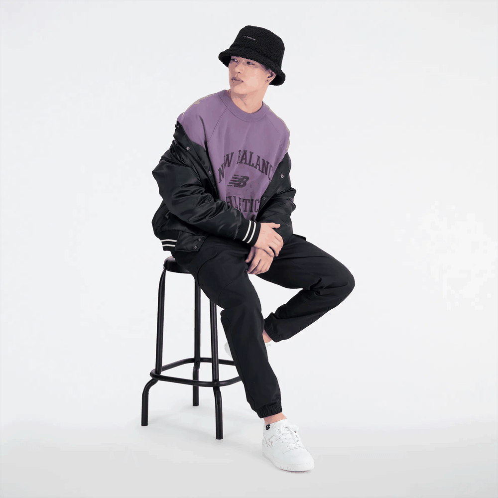 Bluza New Balance MT33550SHW - fioletowa