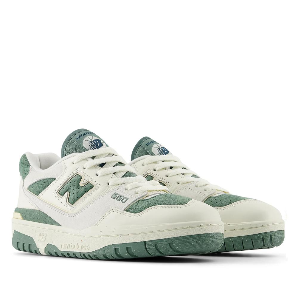 Buty damskie New Balance BBW550PE - biało-zielone