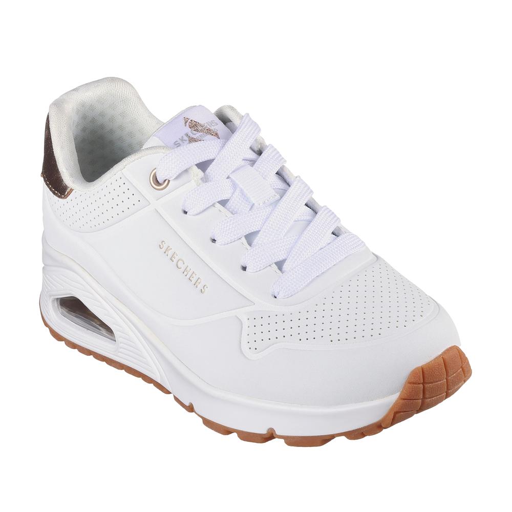 Buty młodzieżowe Skechers Uno Gen 1 Shimmer Away 310545LWHT - białe