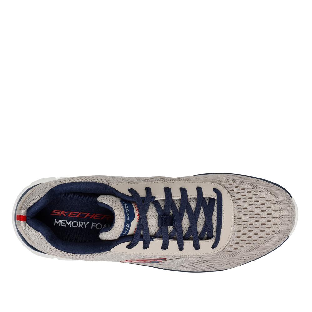 Buty męskie Skechers Track Lesher 232758TPNV - beżowe