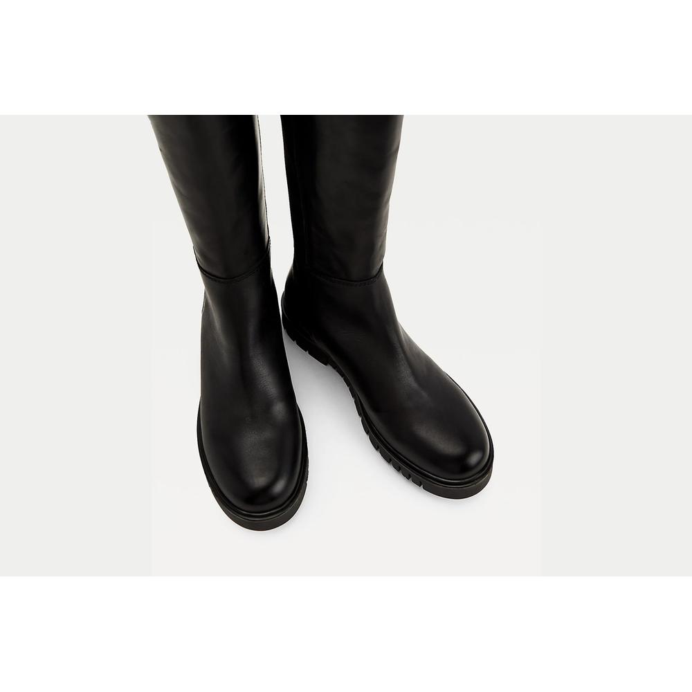 Tommy Jeans Essential Cleat Leather Knee High > EN0EN01549-BDS
