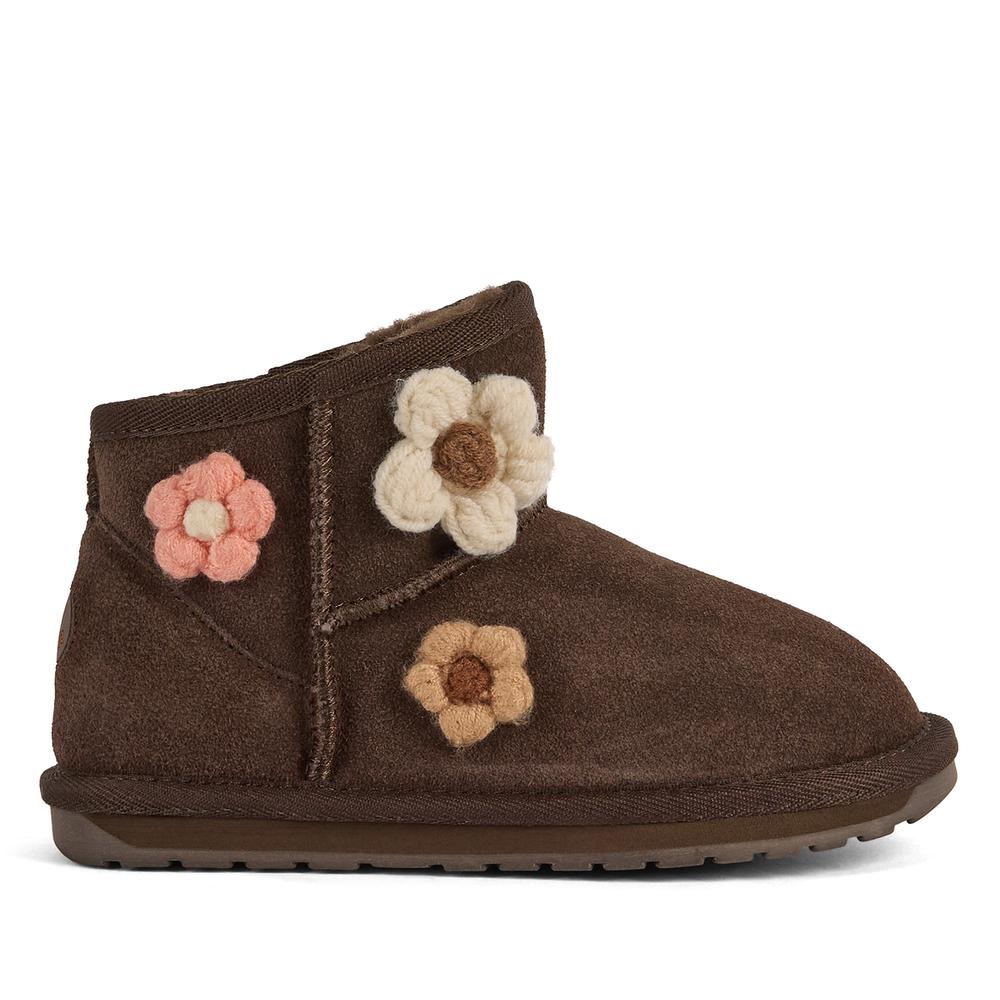 Buty dziecięce Emu Australia Daisy K13232CHOC - brązowe