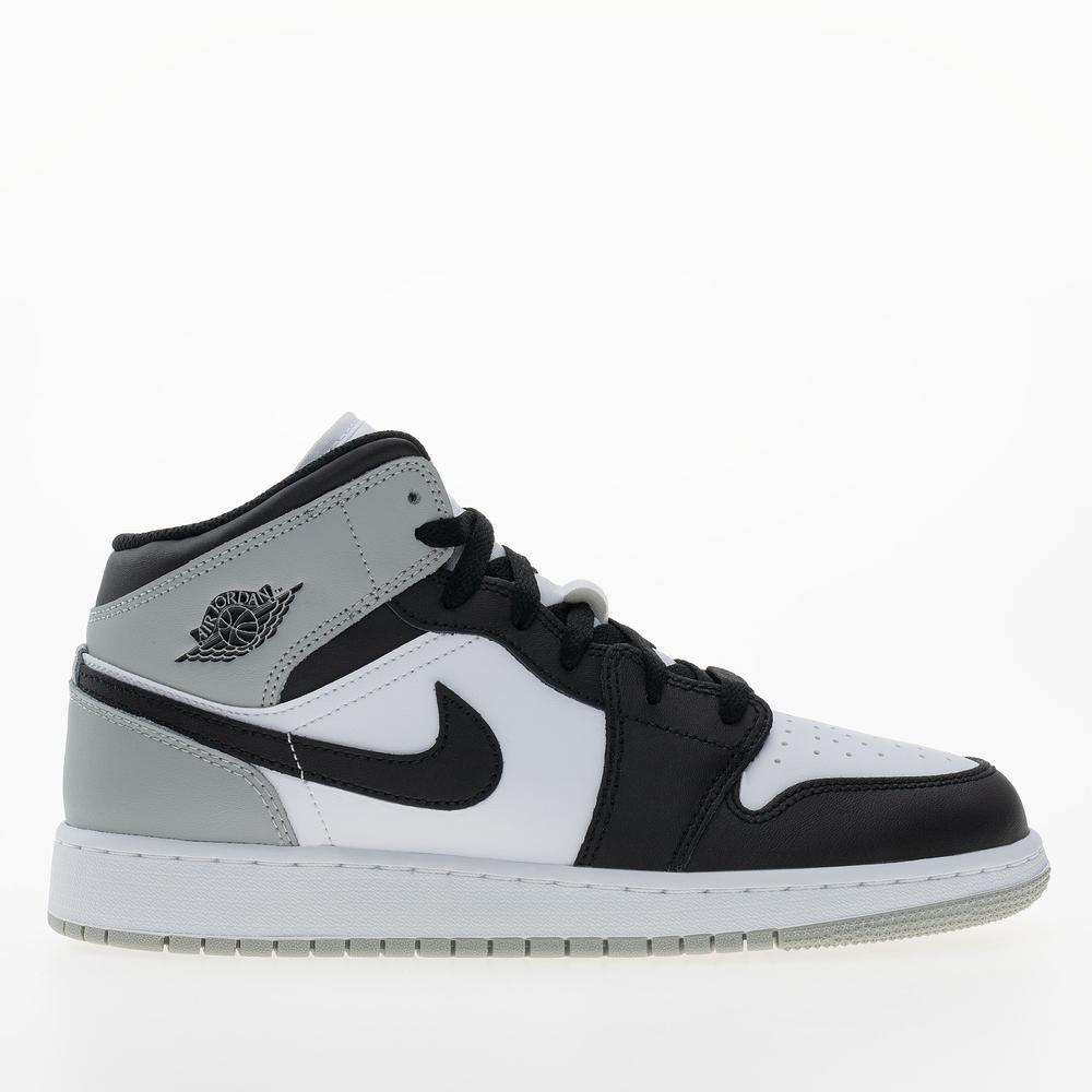 Buty młodzieżowe Nike Air Jordan 1 Mid DQ8423-101 - biało-czarne