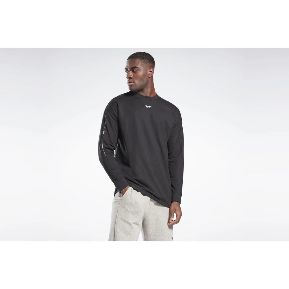 Koszulka Reebok Utility Long Sleeve GN9267 męska, czarna