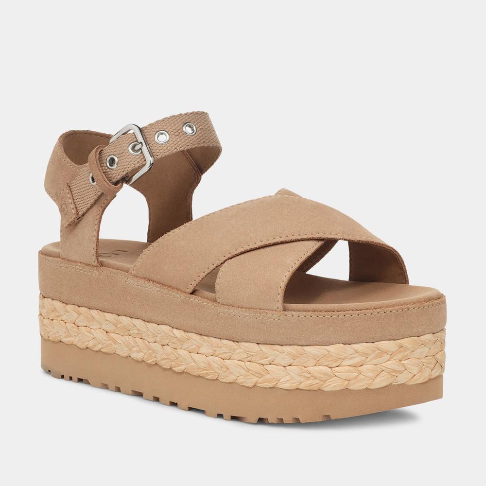 Sandały Ugg Aubrey Platform Sandal 1152711-SAN - beżowe