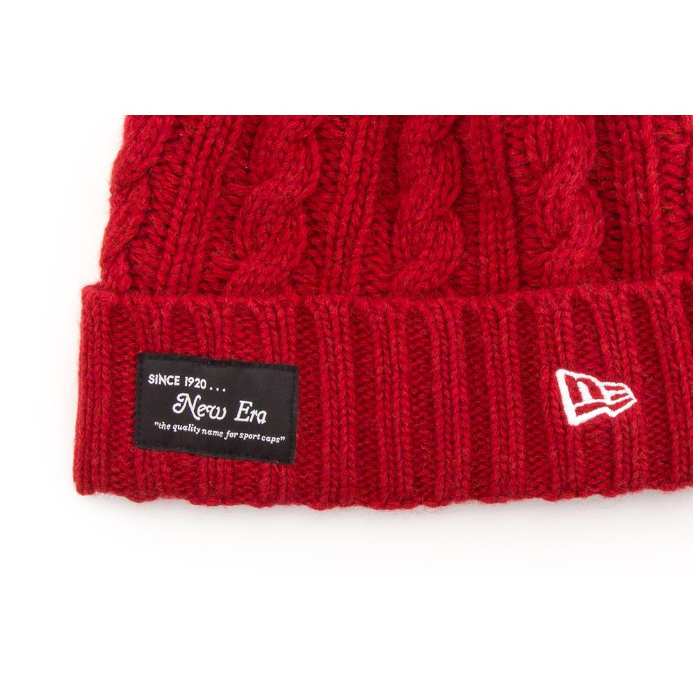 Czapka New Era Ribbed Cuff Knit 12040312 - czerwona