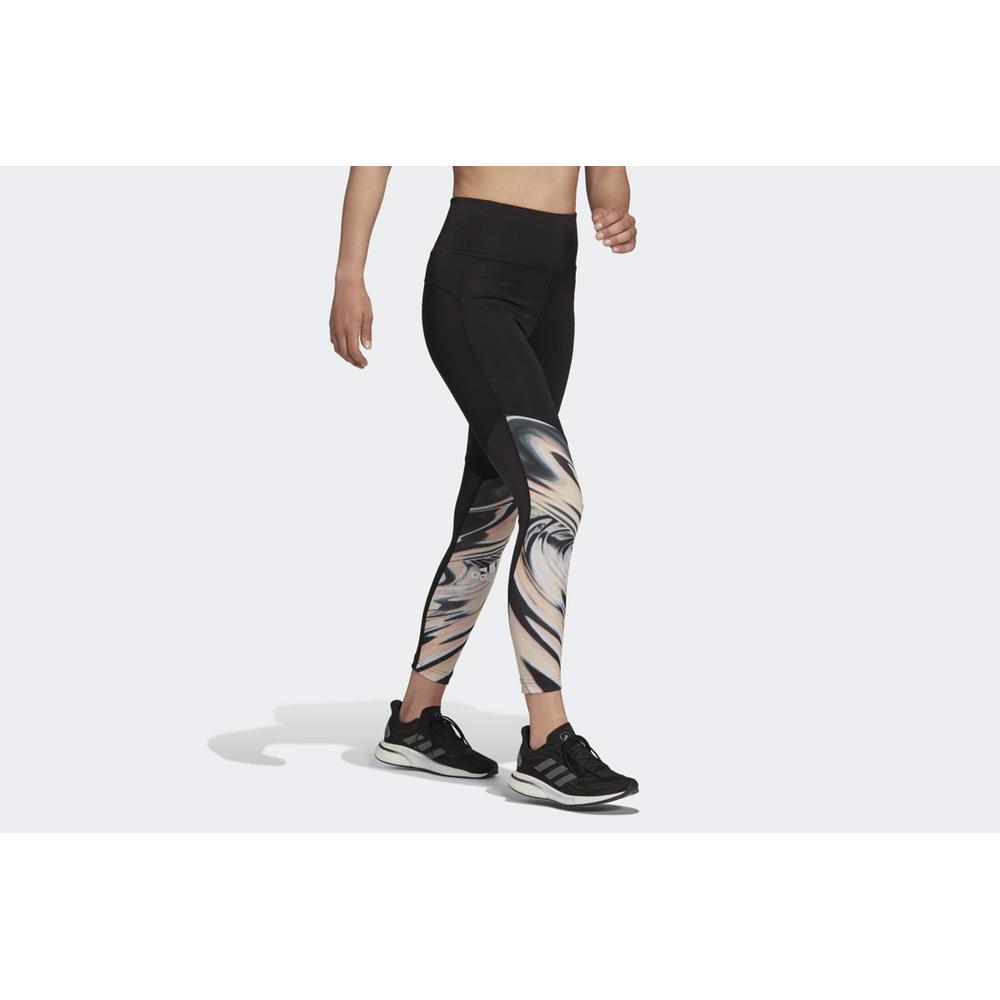 adidas X Zoe Saldana Feelbrilliant Aeroready 7/8 Printed Sport Tights > GS3899
