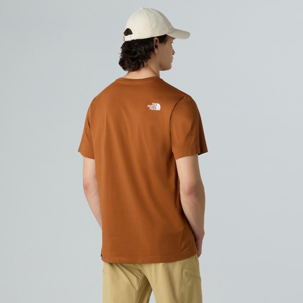 Koszulka męska The North Face Easy 0A8A6CBOE1 - brązowa