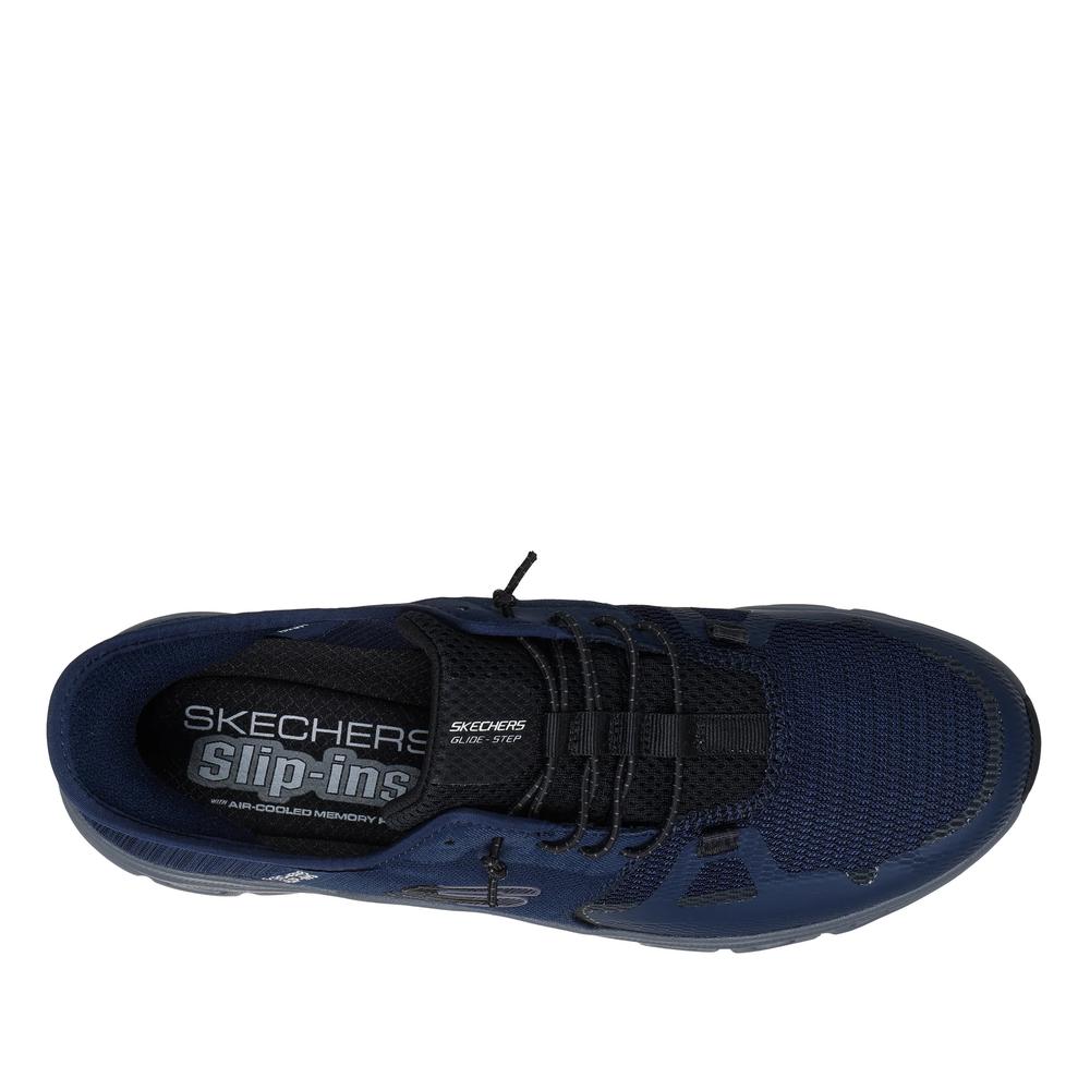 Buty męskie Skechers Slip-ins: Glide-Step Pro 232930NVCC - granatowe